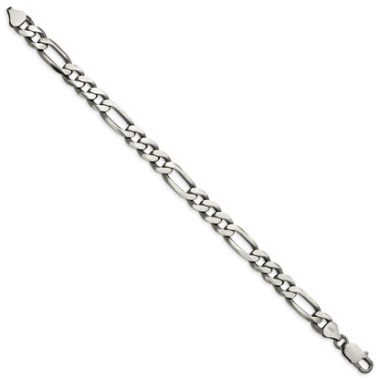 Sterlingsilber Antikisiert 7.75mm Figaro Gliederarmband