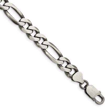 Sterlingsilber Antikisiert 7.75mm Figaro Gliederarmband