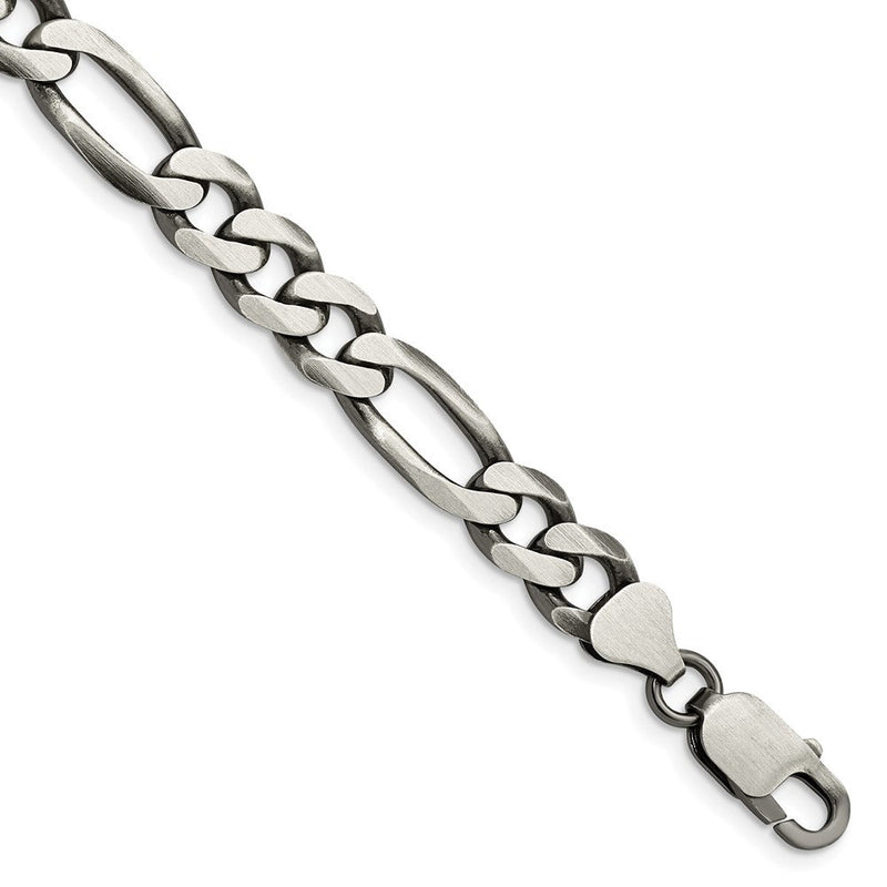 Sterlingsilber Antikisiert 7.75mm Figaro Gliederarmband