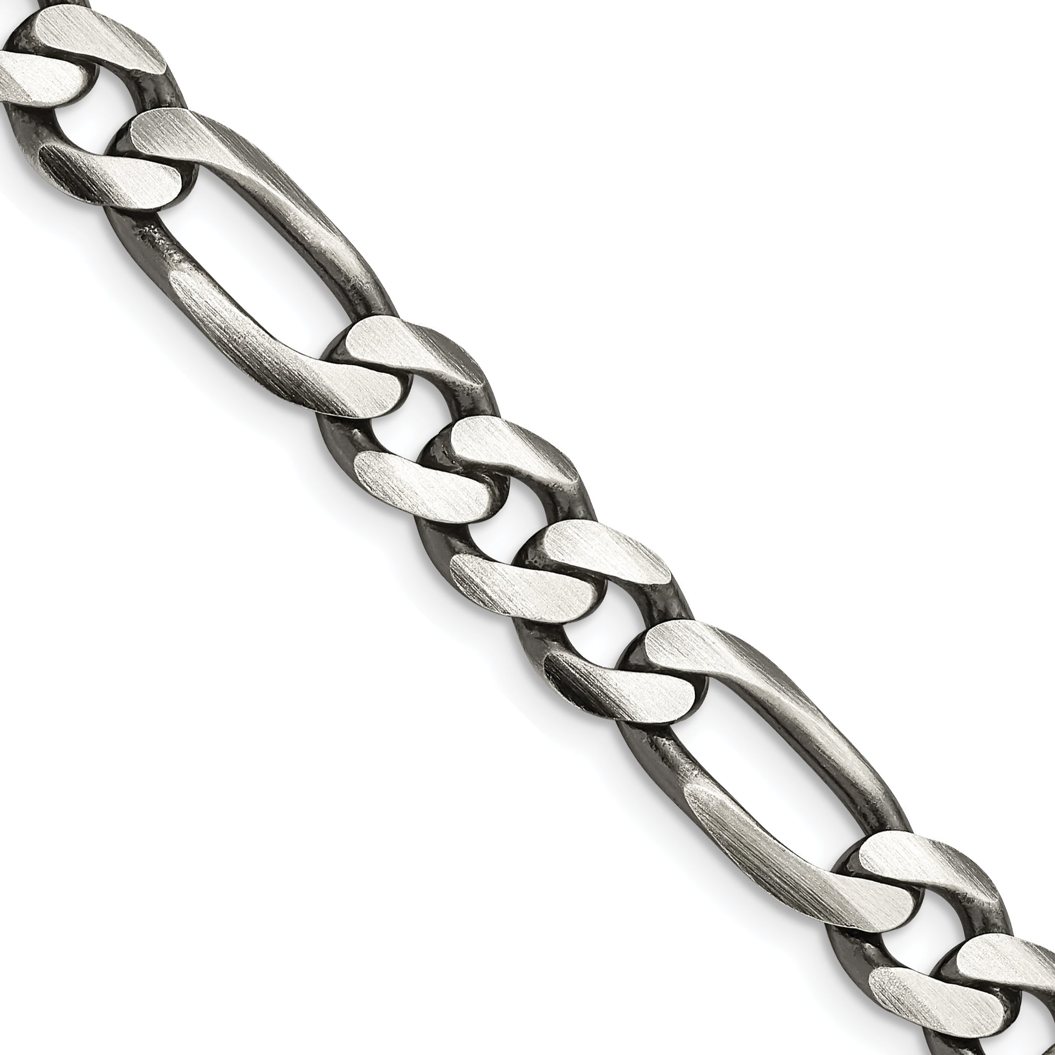 Sterlingsilber Antikisiert 7.75mm Figaro Halskette