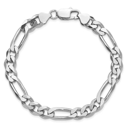 Sterlingsilber Rhodiniert 7.75mm Figaro Gliederarmband