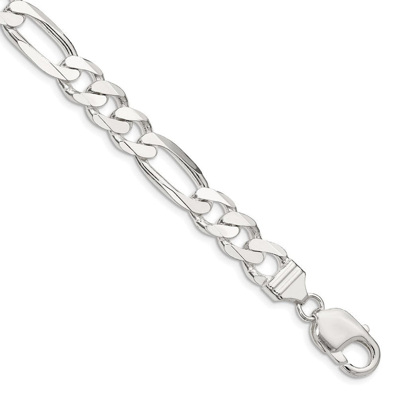 Sterlingsilber 9mm Figaro Gliederarmband