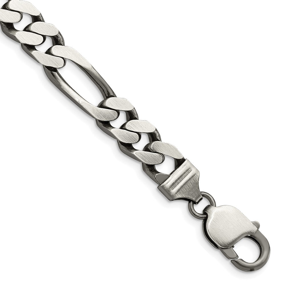 Sterlingsilber Antikisiert 9mm Figaro Gliederarmband