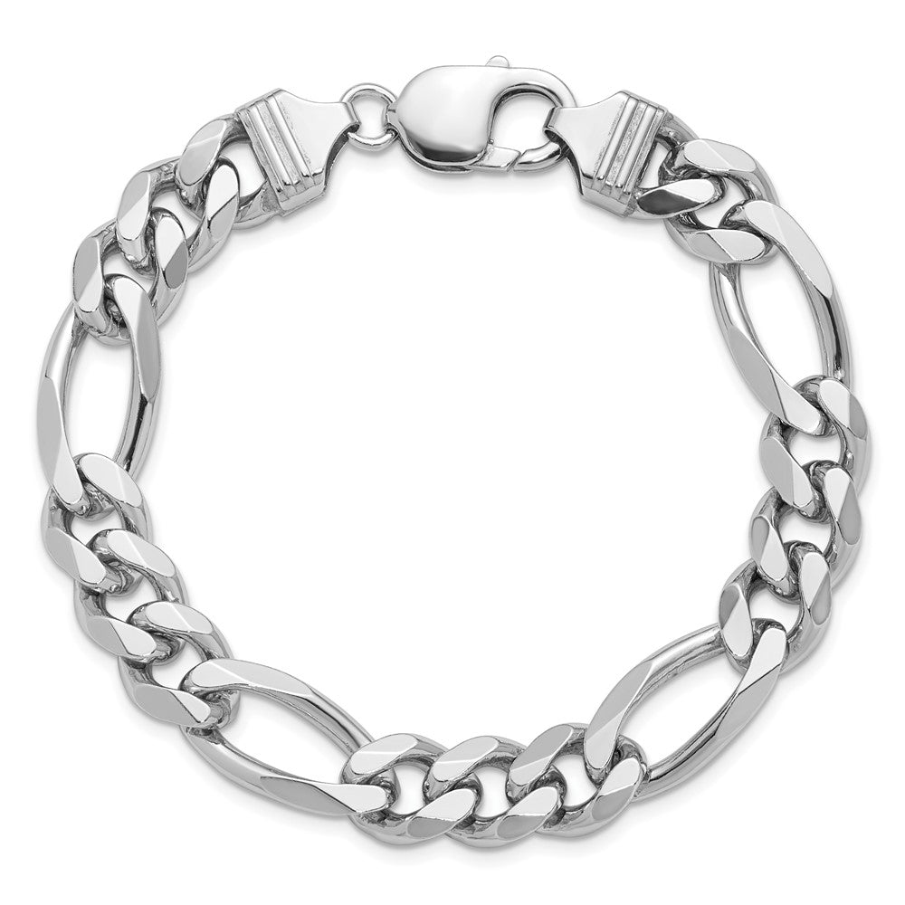 Sterlingsilber Rhodiniert 10.2mm Figaro Gliederarmband