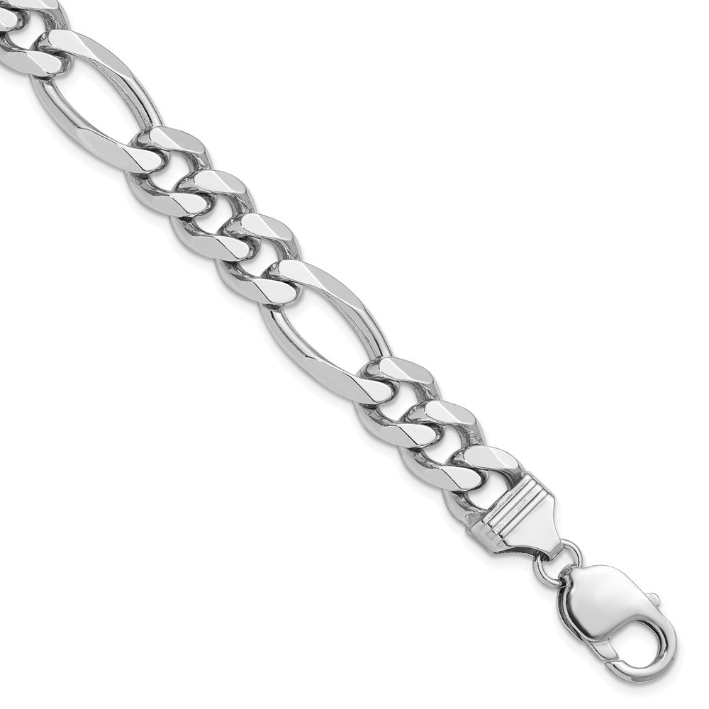 Sterlingsilber Rhodiniert 10.2mm Figaro Gliederarmband