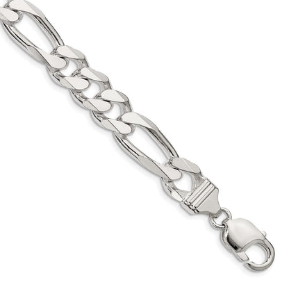 Sterlingsilber 10.75mm Figaro Gliederarmband