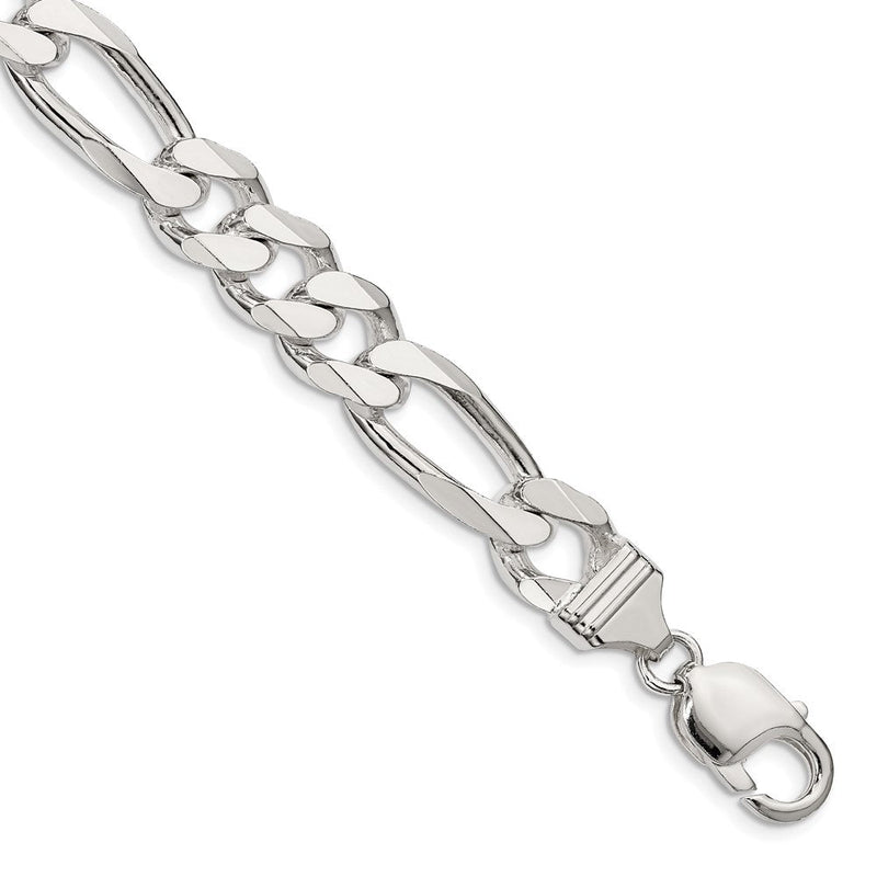 Sterlingsilber 10.75mm Figaro Gliederarmband