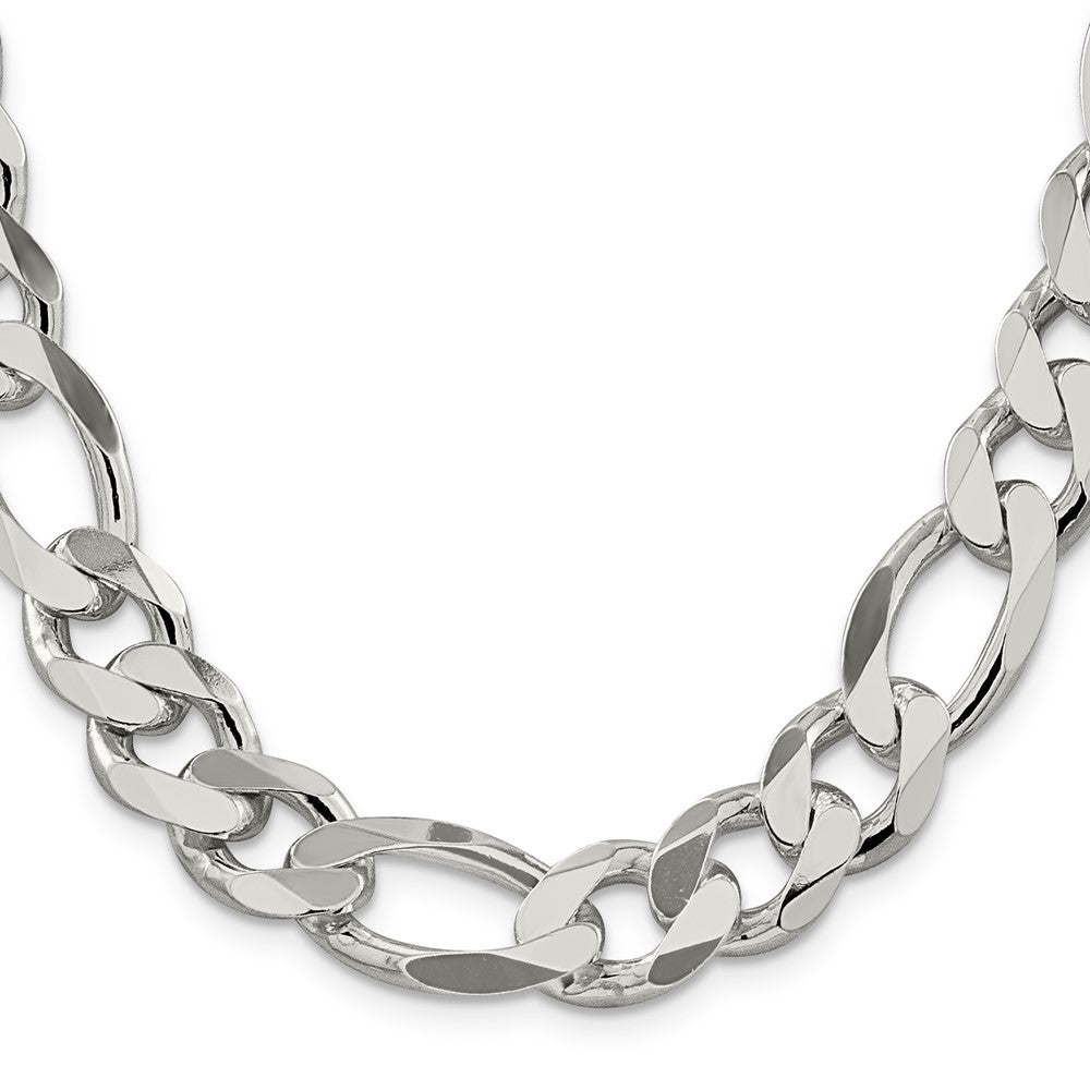 Sterlingsilber 13.5mm Figaro Halskette