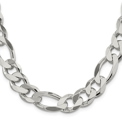 Sterlingsilber 13.5mm Figaro Halskette