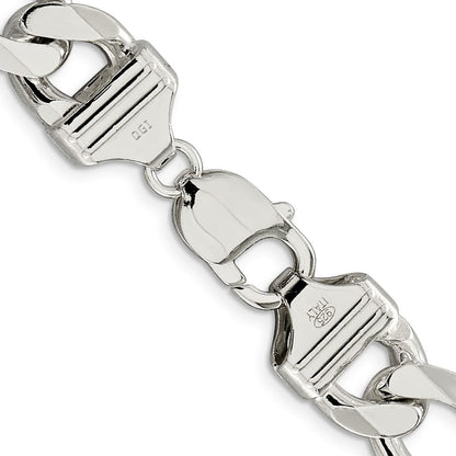 Sterlingsilber 13.5mm Figaro Halskette