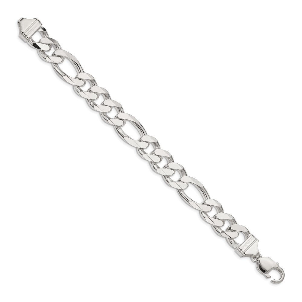 Sterlingsilber 13.5mm Figaro Gliederarmband