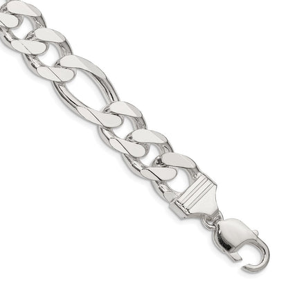 Sterlingsilber 13.5mm Figaro Gliederarmband