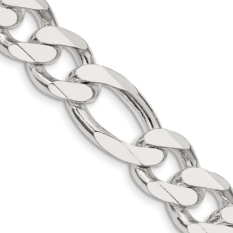 Sterlingsilber 13.5mm Figaro Halskette