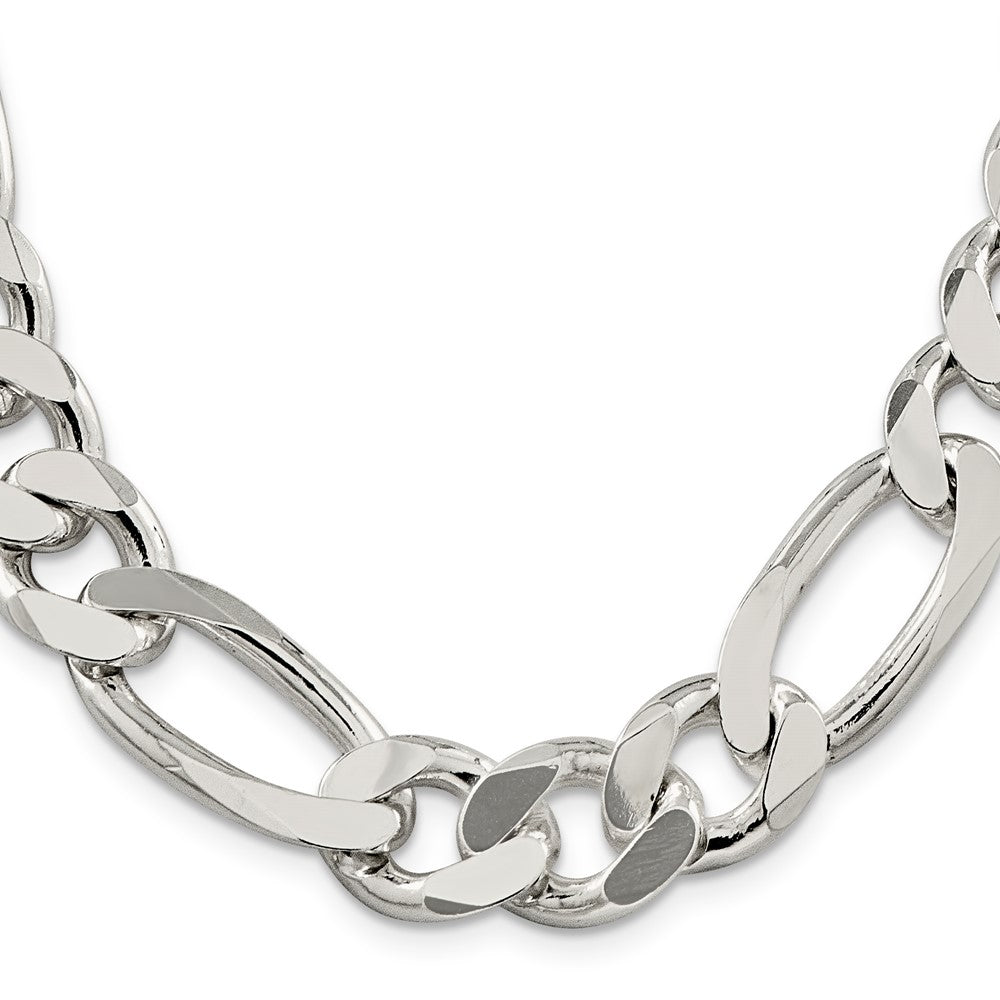 Sterlingsilber 15mm Figaro Halskette