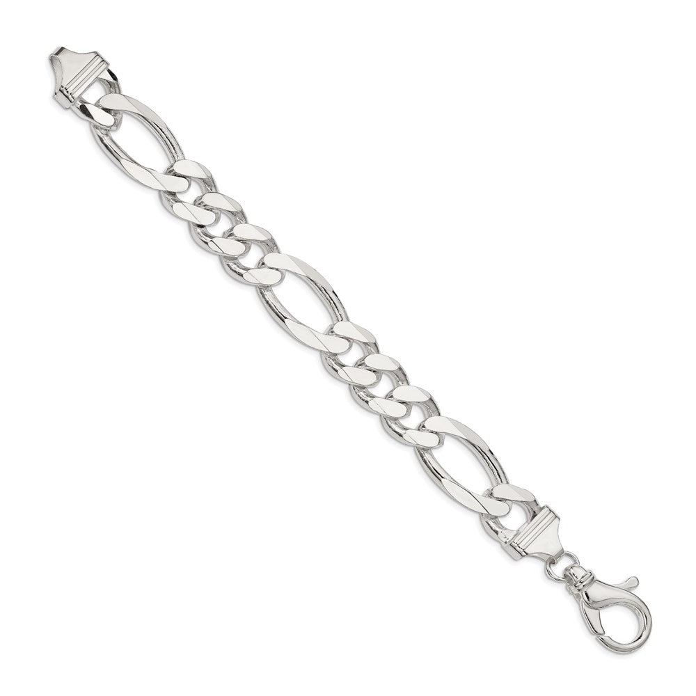 Sterlingsilber 15mm Figaro Gliederarmband