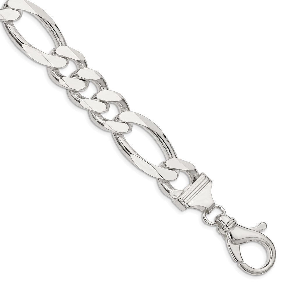 Sterlingsilber 15mm Figaro Gliederarmband