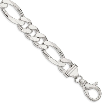 Sterlingsilber 15mm Figaro Gliederarmband