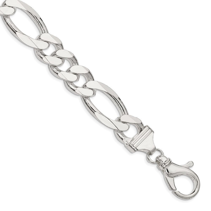 Sterlingsilber 15mm Figaro Gliederarmband