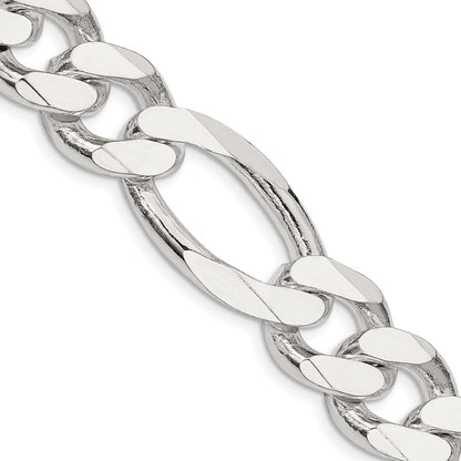 Sterlingsilber 15mm Figaro Halskette