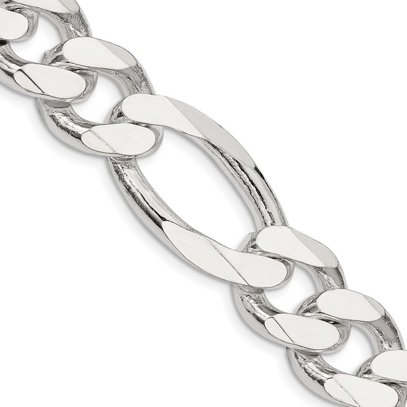 Sterlingsilber 15mm Figaro Halskette