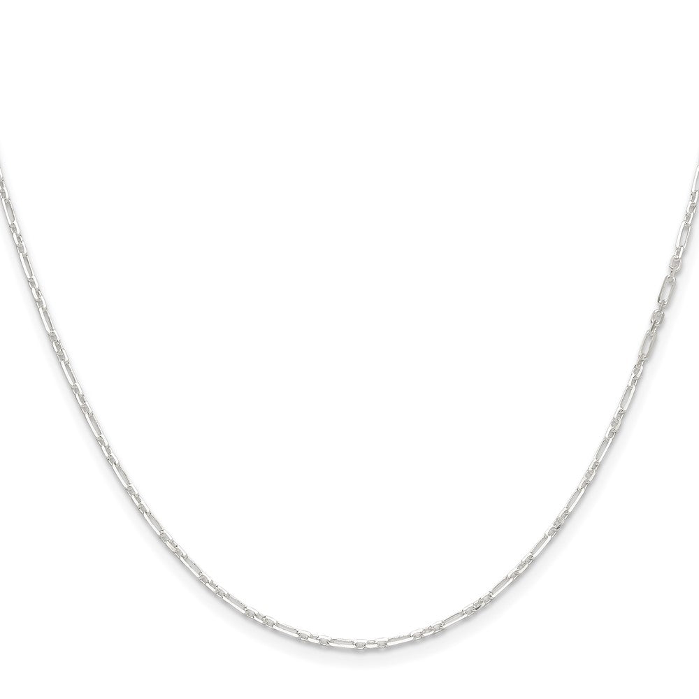 Sterlingsilber Diamantiert 1.75mm 3 Short Plus 1 Lang Ankerkette Glieder Kette