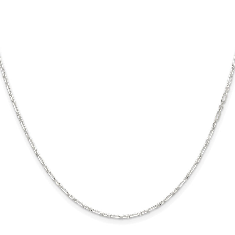 Sterlingsilber Diamantiert 1.75mm 3 Short Plus 1 Lang Ankerkette Glieder Kette
