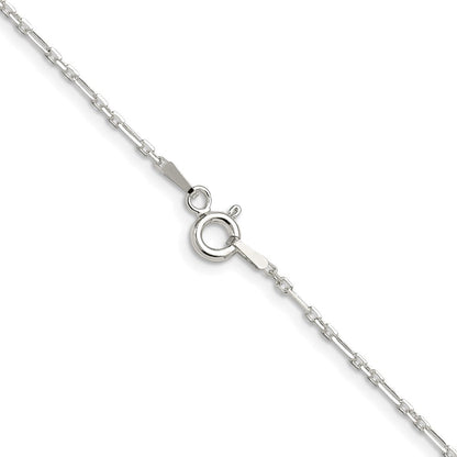Sterlingsilber Diamantiert 1.75mm 3 Short Plus 1 Lang Ankerkette Glieder Kette