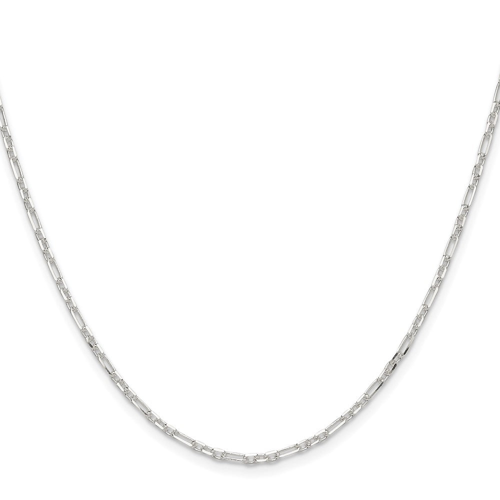 Sterlingsilber Diamantiert 2mm 3 Short Plus 1 Lang Ankerkette Glieder Kette
