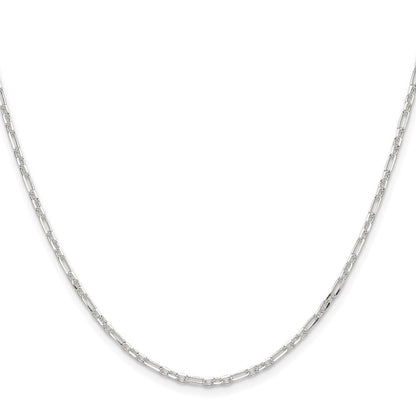 Sterlingsilber Diamantiert 2mm 3 Short Plus 1 Lang Ankerkette Glieder Kette