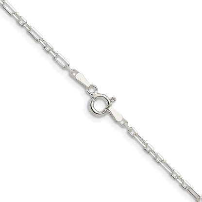 Sterlingsilber Diamantiert 2mm 3 Short Plus 1 Lang Ankerkette Glieder Kette