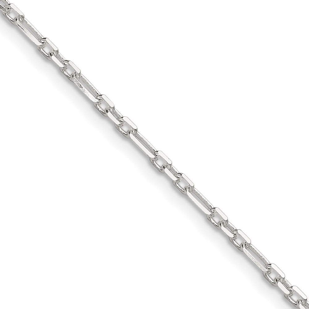 Sterlingsilber Diamantiert 2mm 3 Short Plus 1 Lang Ankerkette Glieder Kette