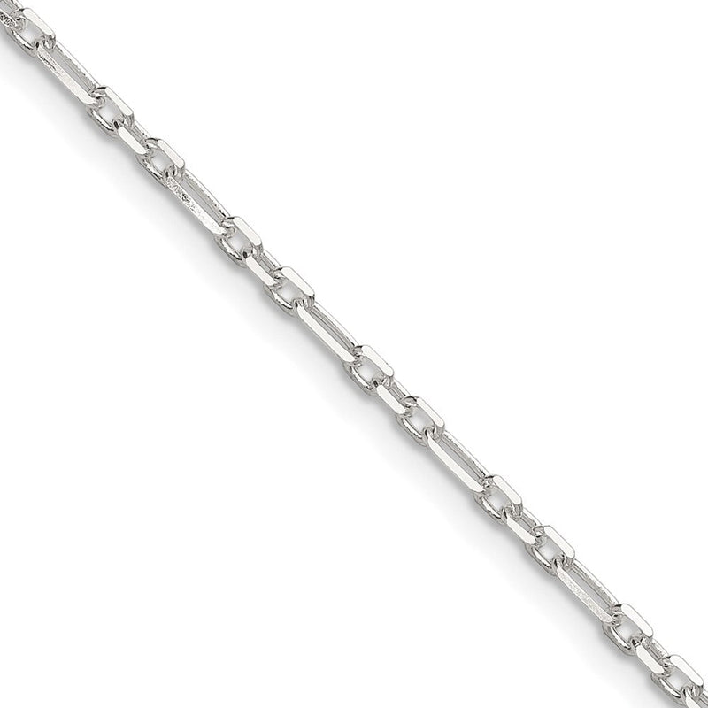 Sterlingsilber Diamantiert 2mm 3 Short Plus 1 Lang Ankerkette Glieder Kette