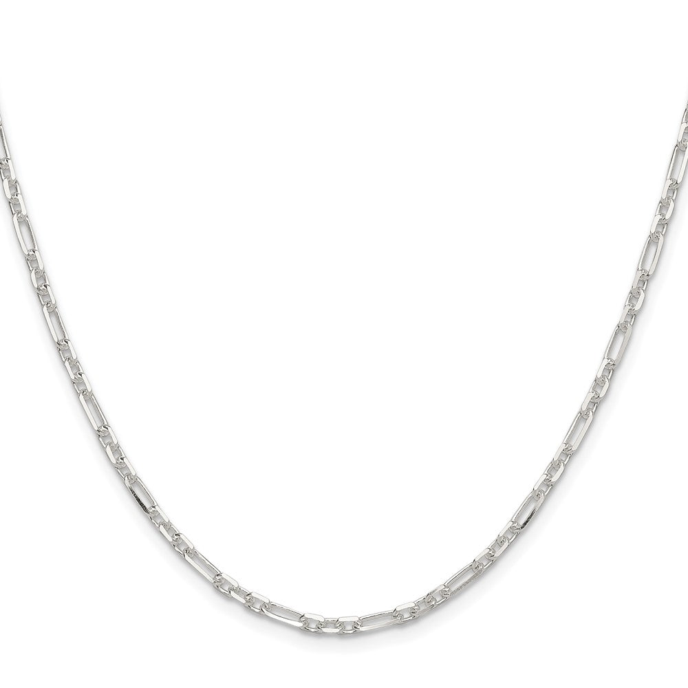 Sterlingsilber Diamantiert 3mm 3 Short Plus 1 Lang Ankerkette Glieder Kette