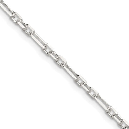Sterlingsilber Diamantiert 3mm 3 Short Plus 1 Lang Ankerkette Glieder Kette