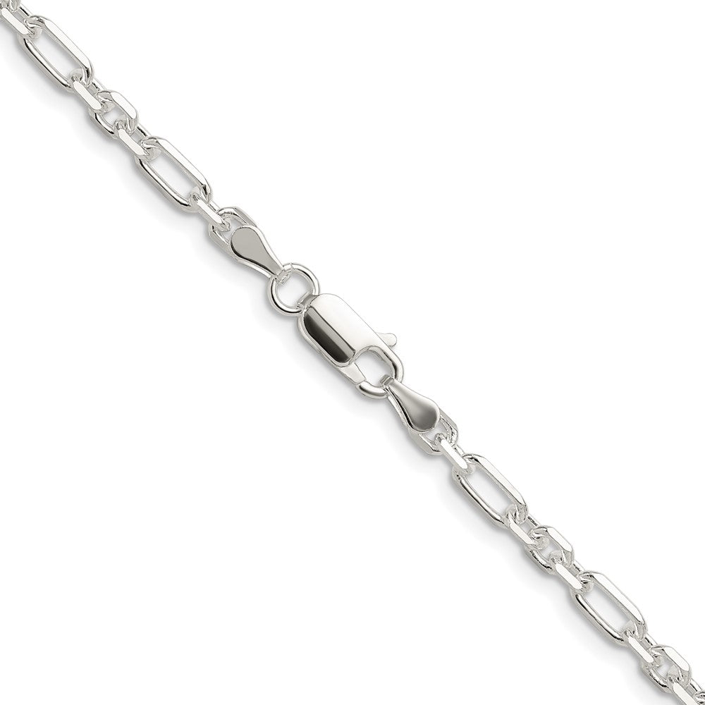Sterlingsilber Diamantiert 4mm 3 Short Plus 1 Lang Ankerkette Glieder Kette