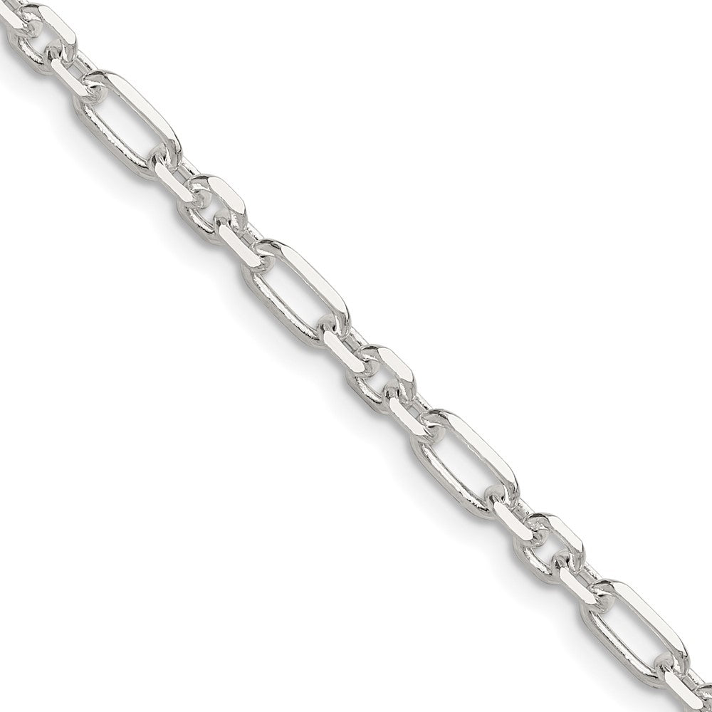 Sterlingsilber Diamantiert 4mm 3 Short Plus 1 Lang Ankerkette Glieder Kette