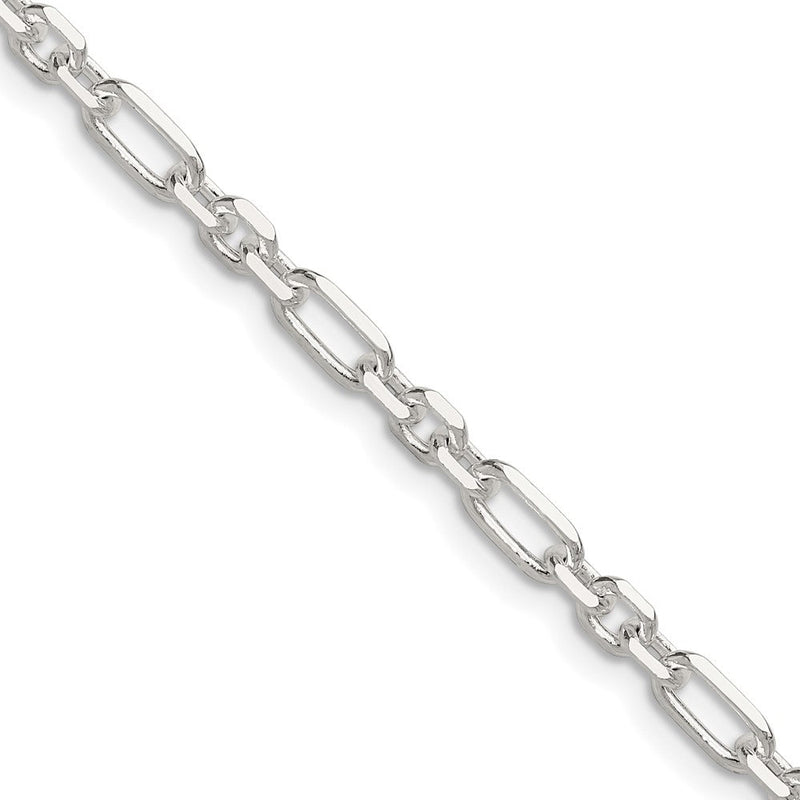Sterlingsilber Diamantiert 4mm 3 Short Plus 1 Lang Ankerkette Glieder Kette
