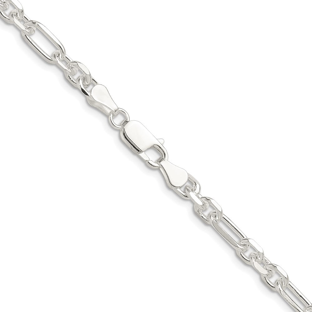 Sterlingsilber Diamantiert 6mm 3 Short Plus 1 Lang Ankerkette Glieder Kette