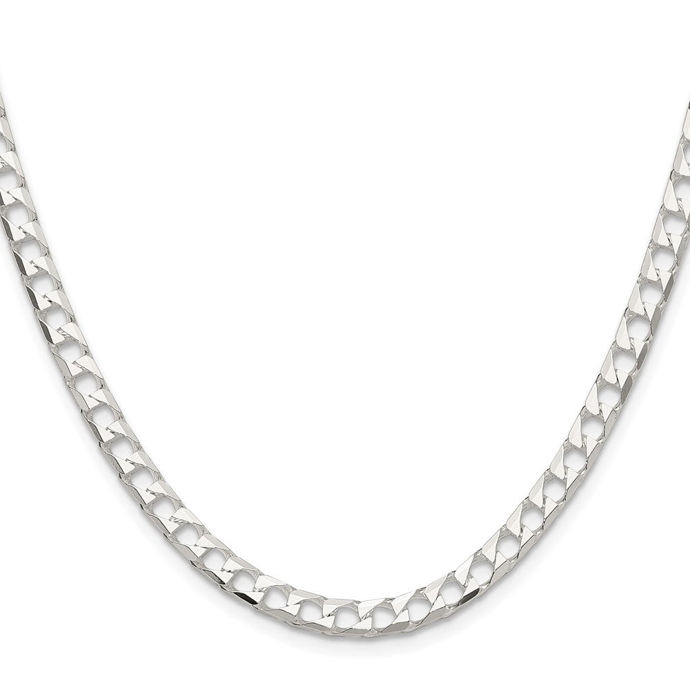 Sterlingsilber 5mm Diamantiert Quadratisch Panzer Kette