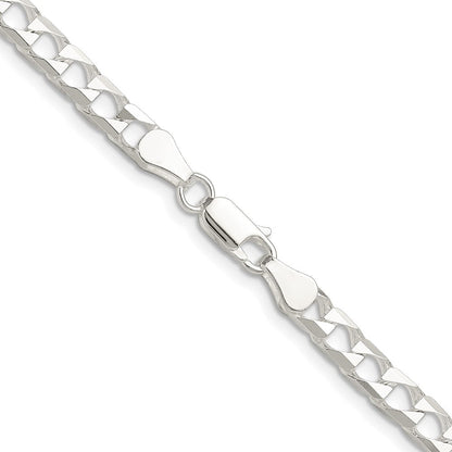 Sterlingsilber 5mm Diamantiert Quadratisch Panzer Kette