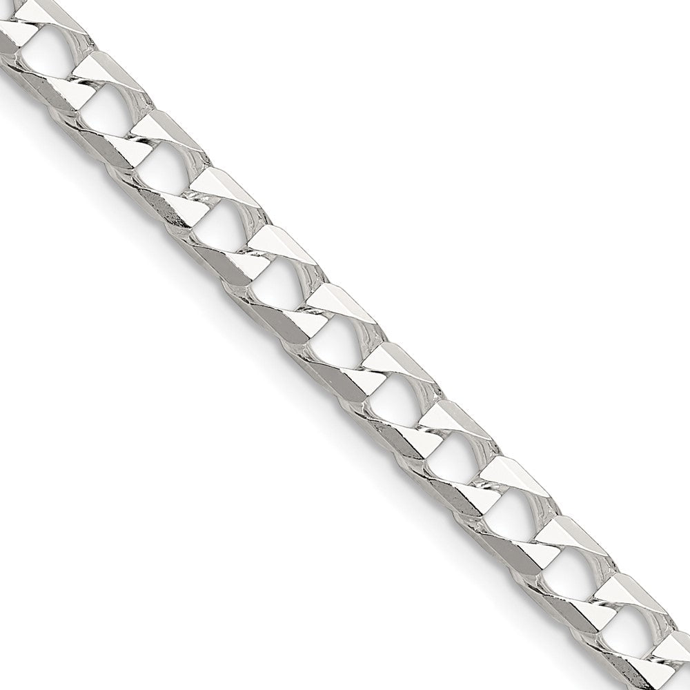 Sterlingsilber 5mm Diamantiert Quadratisch Panzer Kette