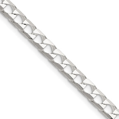 Sterlingsilber 5mm Diamantiert Quadratisch Panzer Kette