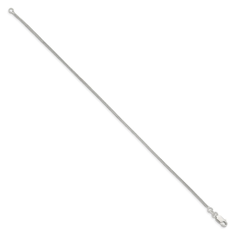 8 Zoll Sterlingsilber 1.25mm Diamantiert Rund Franco Gliederarmband