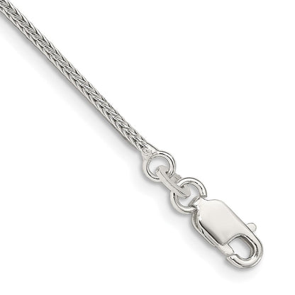 8 Zoll Sterlingsilber 1.25mm Diamantiert Rund Franco Gliederarmband