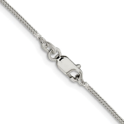 Sterlingsilber Rhodiniert 1.25mm Diamantiert Rund Franco Kette