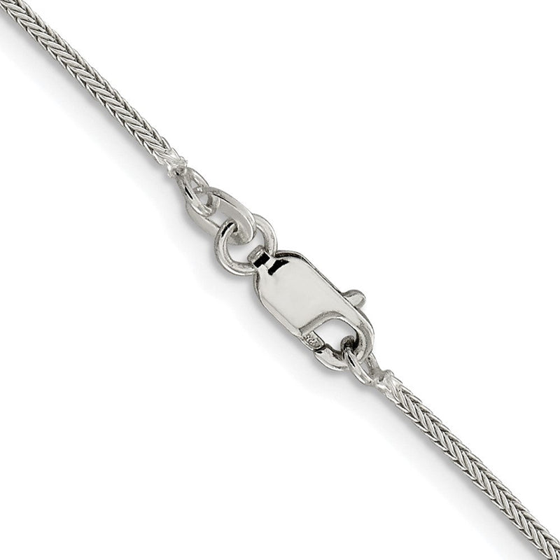 Sterlingsilber Rhodiniert 1.25mm Diamantiert Rund Franco Kette