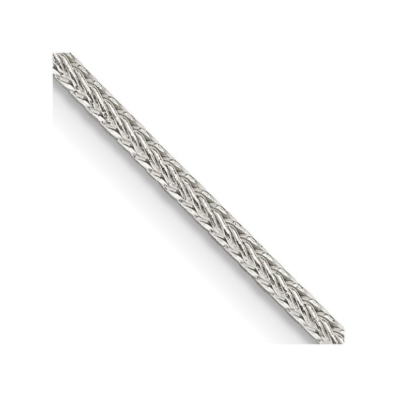 Sterlingsilber 1.45mm Diamantiert Rund Franco Kette mit 2 Zoll Verlängerung. Halskette