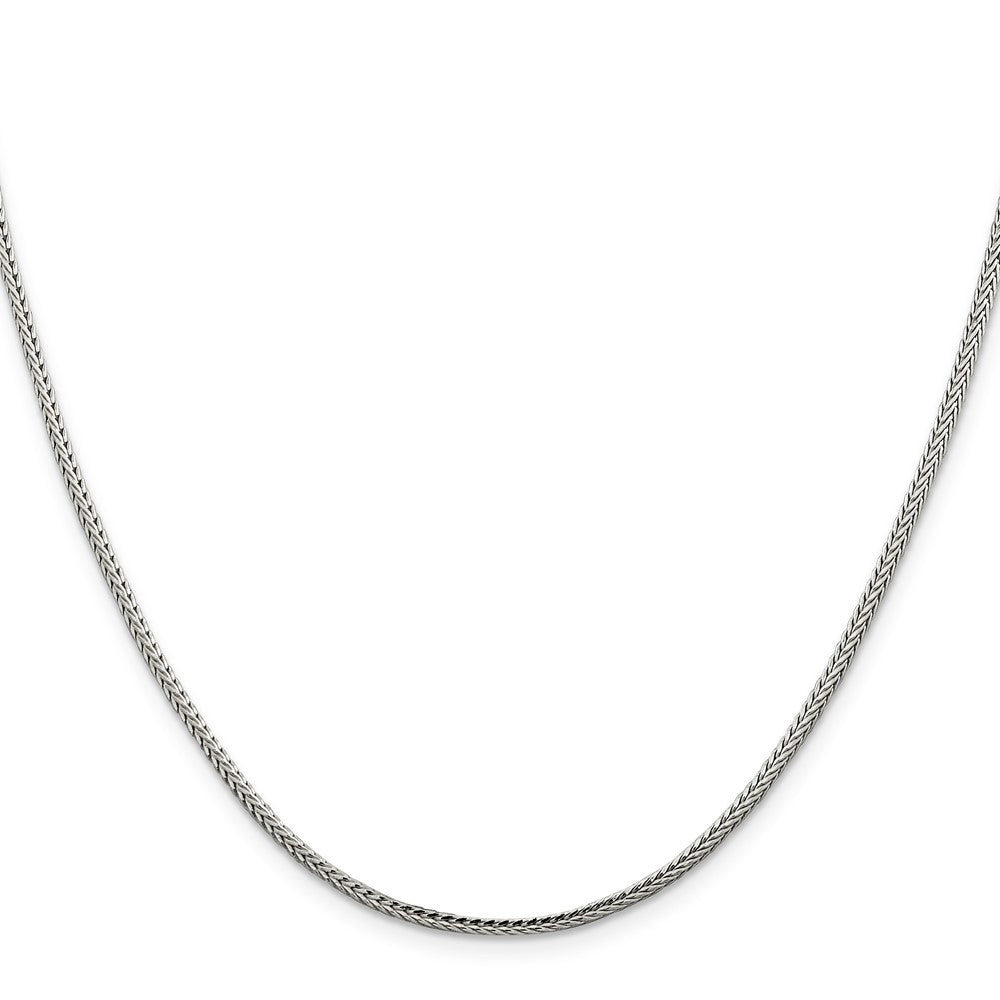 Sterlingsilber 2mm Diamantiert Rund Franco Halskette