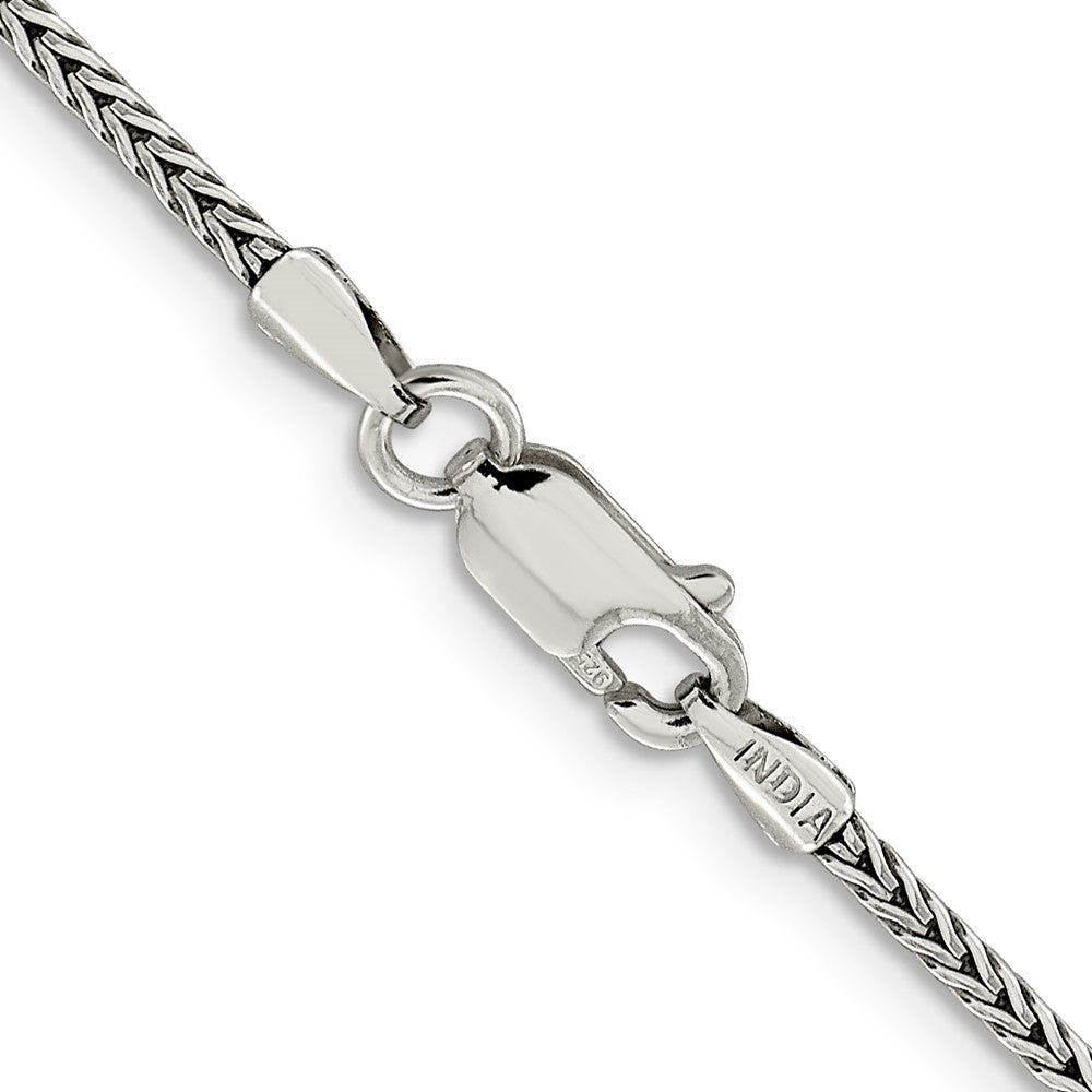 Sterlingsilber 2mm Diamantiert Rund Franco Halskette