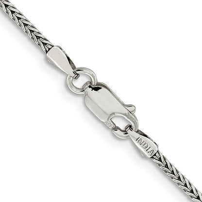 Sterlingsilber 2mm Diamantiert Rund Franco Halskette